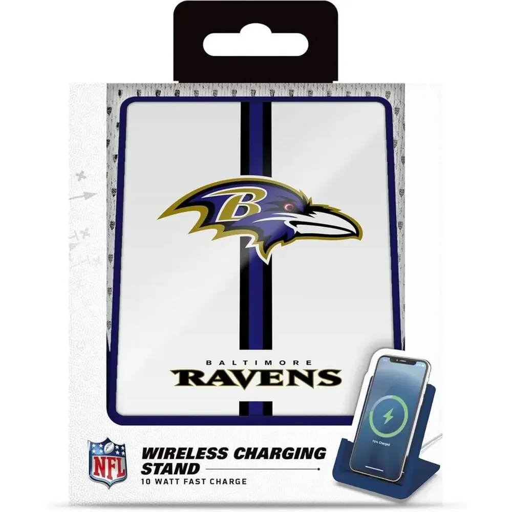 SOAR NFL Cell Phone Wireless Charging Stand V.4, Baltimore Ravens